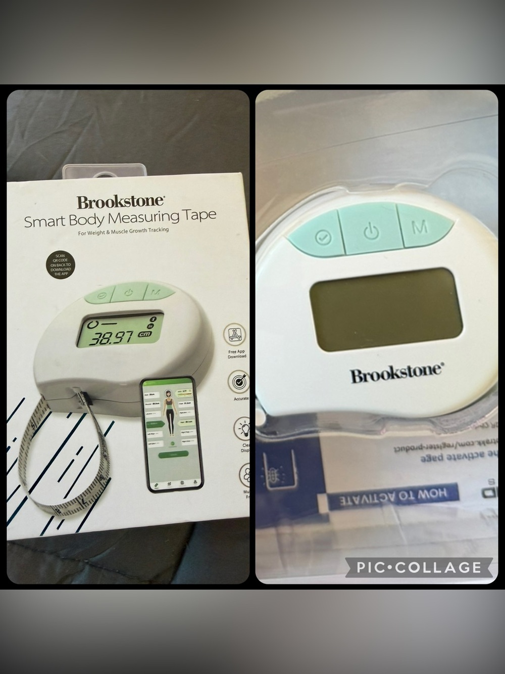 Brookstone Open Box New Smart Body Tape Bluetooth Enabled